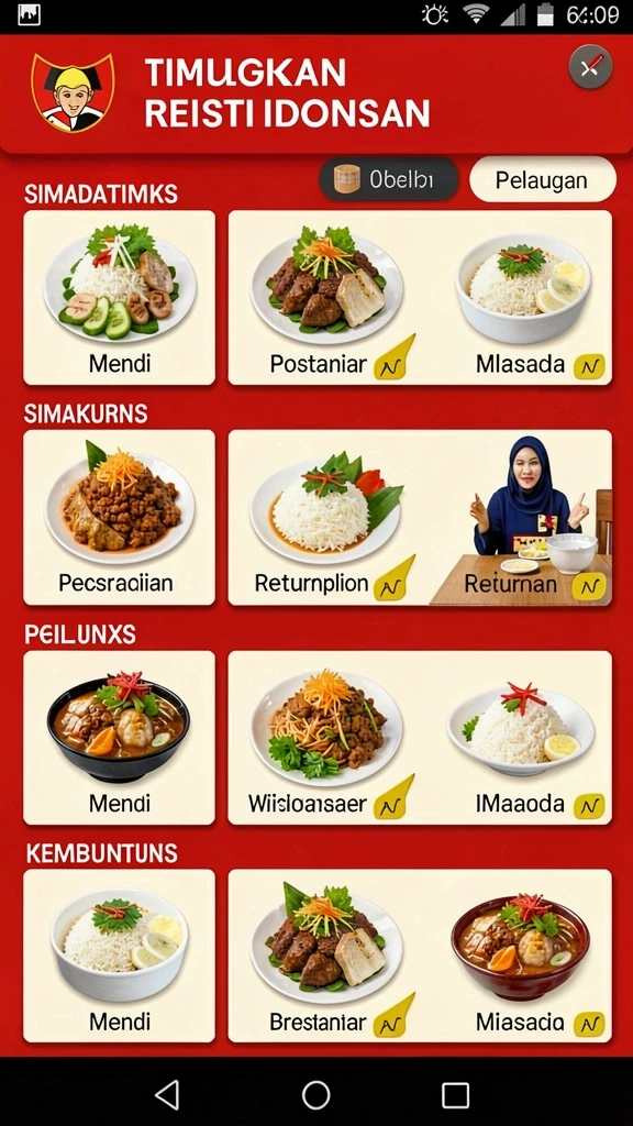 pp7 - Tampilan antarmuka utama permainan yang menarik.